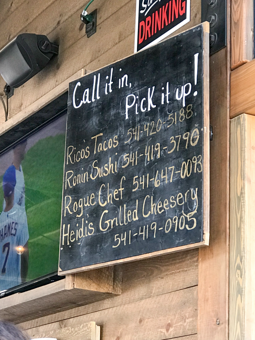 The Bite in Tumalo menu